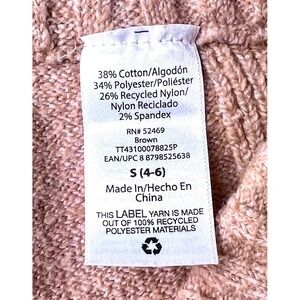 Womens Time and Tru Knit Lounge Pants Brown Drawstring Pull On Casual Small