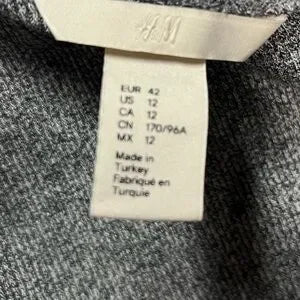 H&M One-Shoulder Gray charcoal Knit Top